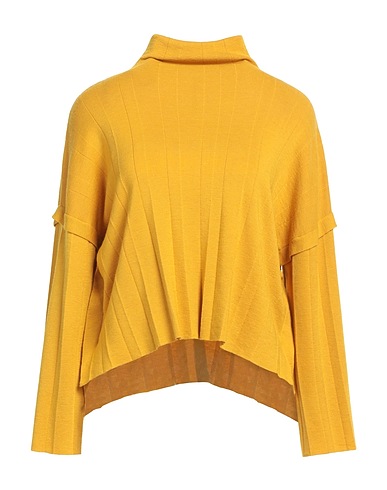 PIERANTONIO GASPARI Polo neck Mustard 100% Virgin Wool