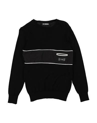 LES HOMMES Jumper Black 100% Cotton
