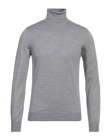 VNECK Polo neck Light grey 70% Merino Wool, 30% Silk