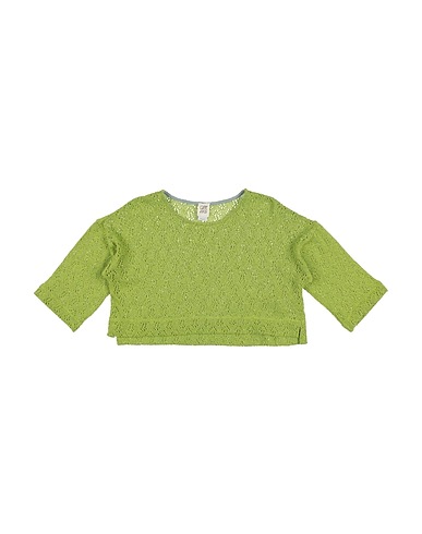 CAFFÉ D'ORZO Jumper Light green 85% Cotton, 5% Polyester, 5% Other Fibres, 3% Polyamide, 2% Metallic fiber