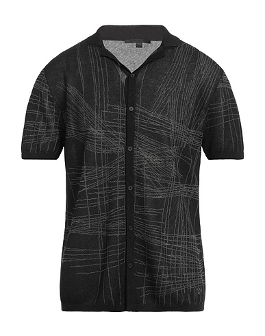 JOHN VARVATOS Cardigan Black 76% Viscose, 24% Polyester
