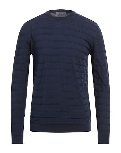 PRIVATI Pullover Blu navy 93% Cotone, 7% Poliestere