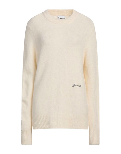 GANNI Jumper Ivory 52% Alpaca wool, 32% Polyamide, 13% Virgin Wool, 3% Elastane