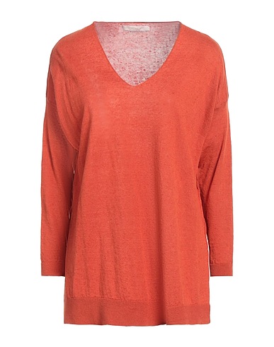TORTONA 21 Sweater Orange 64% Linen, 36% Cotton