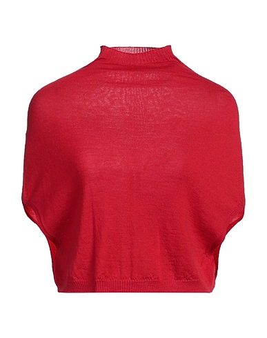 RICK OWENS Turtleneck Red 100% Virgin Wool
