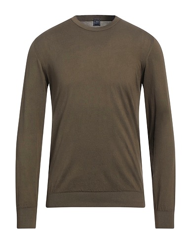 FEDELI Sweater Military green 100% Cotton