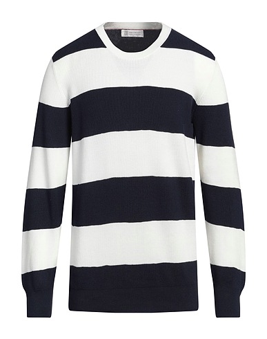 BRUNELLO CUCINELLI Pullover Nachtblau 100% Baumwolle