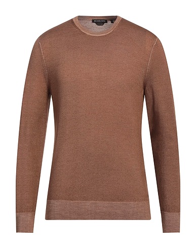 MICHAEL KORS MENS Jumper Camel 100% Merino Wool