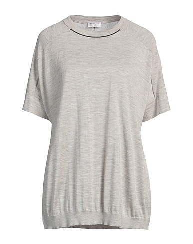BRUNELLO CUCINELLI カシミヤニット ベージュ カシミヤ 70% / シルク 30% / エコブラス