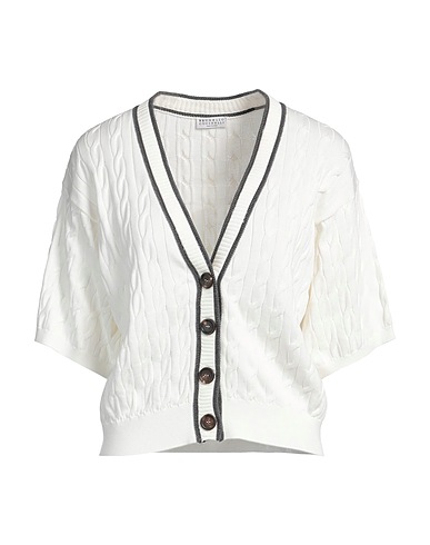 BRUNELLO CUCINELLI Strickjacke Weiß 100% Baumwolle, Ecobrass