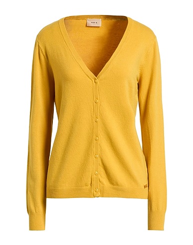 TOY G. Cardigan Senape 56% Viscosa, 28% Poliestere, 16% Poliammide