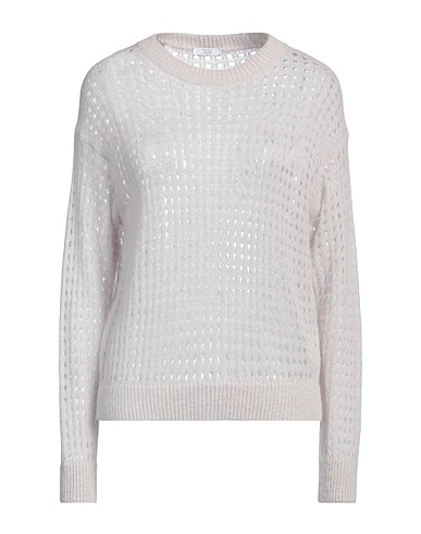 PESERICO Jumper EASY Light grey 70% Baby alpaca wool, 30% Nylon