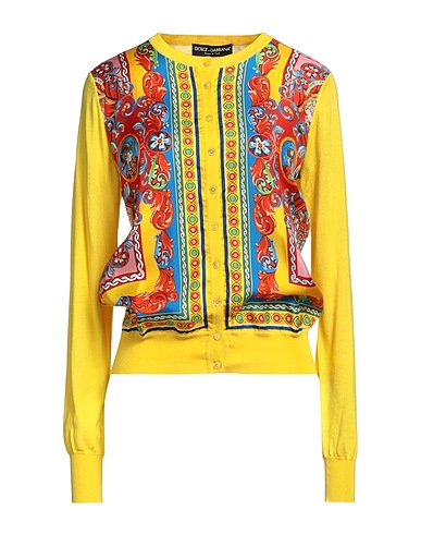 DOLCE&GABBANA Cardigan Yellow 100% Silk