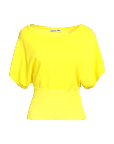 CARACTÈRE Jumper Yellow 80% Viscose, 20% Polyamide