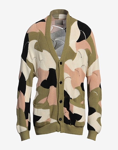 LANEUS Cardigan Military green 100% Cotton