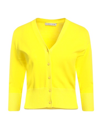 CARACTÈRE Cardigan Yellow 80% Viscose, 20% Polyamide