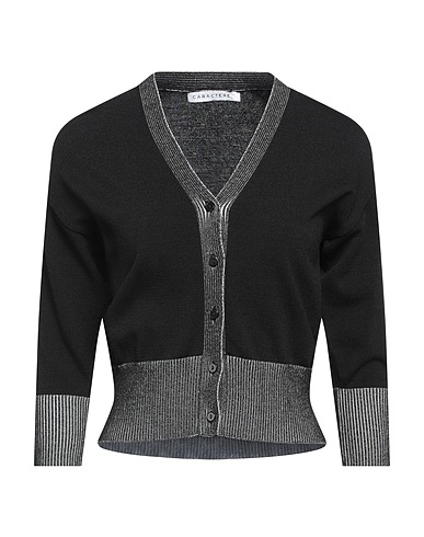 CARACTÈRE Cardigan Nero 80% Viscosa, 20% Poliammide