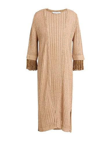 CARACTÈRE Cardigan Beige 50% Cotone, 50% Poliacrilico, Fibra di metallo