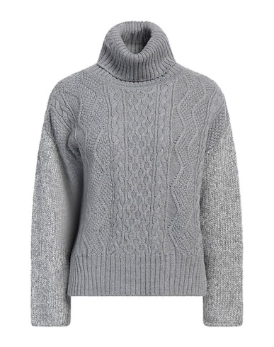 WHYCI Rollkragenpullover Grau 100% Wolle, Baumwolle, Polyacryl, Merinowolle, Alpakawolle