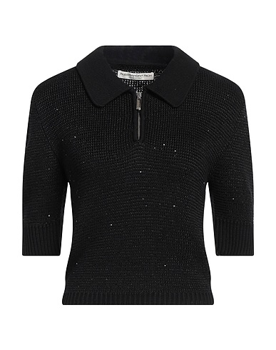 ALESSANDRA RICH Sweater Black 76% Cotton, 24% Polyester