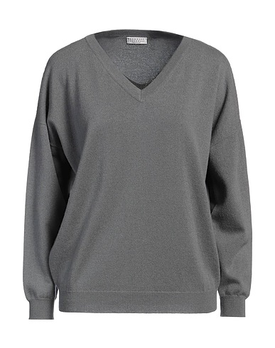 BRUNELLO CUCINELLI Cashmere jumper Grey 100% Cashmere, Brass, Acetate, Silk