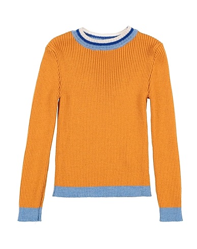 MIMISOL Pullover Giallo ocra 100% Lana Vergine