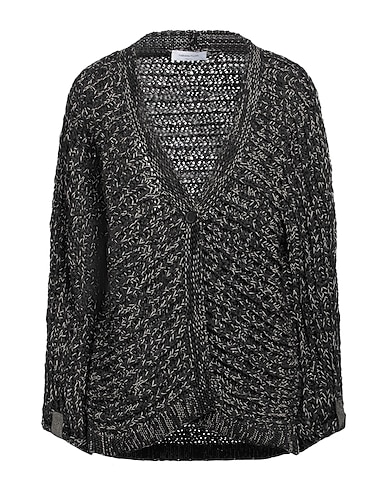 FABIANA FILIPPI Cardigan Antracite 46% Poliestere, 32% Cotone, 22% Poliammide