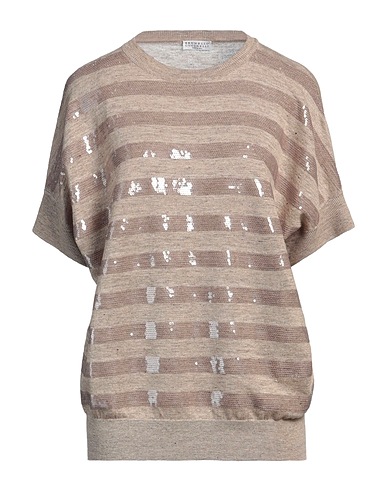BRUNELLO CUCINELLI Jumper Khaki 77% Linen, 23% Cotton, Polyester