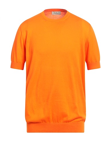 BRUNO MANETTI Jumper Orange 100% Cotton