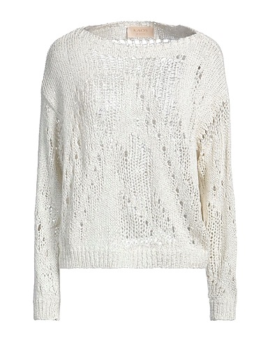 KAOS JEANS Jumper Ivory 62% Polyester, 35% Cotton, 3% Other Fibres