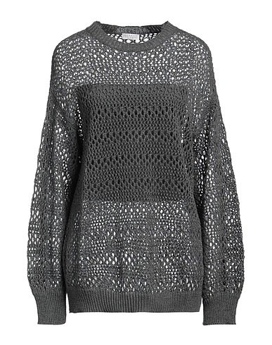 BRUNELLO CUCINELLI Sweater Lead 70% Linen, 30% Silk