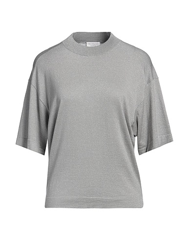 BRUNELLO CUCINELLI Cashmere jumper Grey 51% Cashmere, 22% Silk, 20% Polyamide, 7% Metallized polyamide
