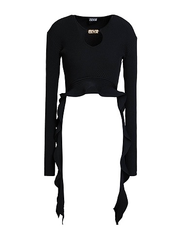VERSACE JEANS COUTURE Jumper Black 70% Viscose, 30% Polyester
