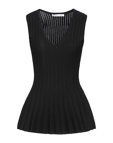 CARACTÈRE Sleeveless sweater Black 65% Viscose, 35% Polyamide