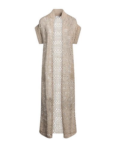 BRUNELLO CUCINELLI Cardigan Sand 70% Linen, 30% Silk