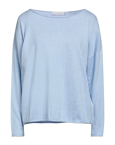 MIA FRATINO Sweater Sky blue 95% Cotton, 5% Cashmere
