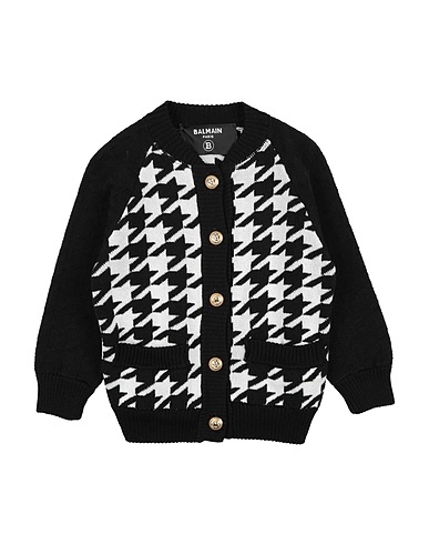 BALMAIN Cardigan Black 60% Cotton, 22% Polyamide, 18% Viscose