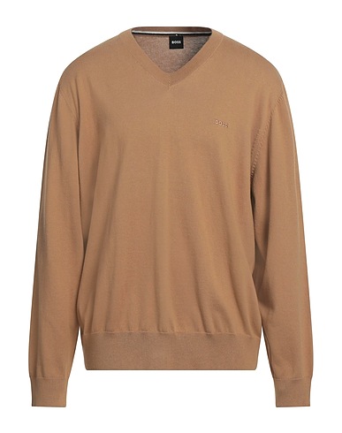 BOSS Jumper Camel 100% Cotton