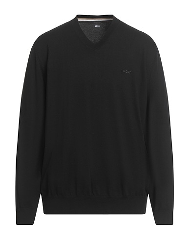 BOSS Pullover Schwarz 100% Baumwolle