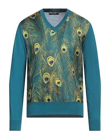 DOLCE&GABBANA Sweater Deep teal 100% Silk