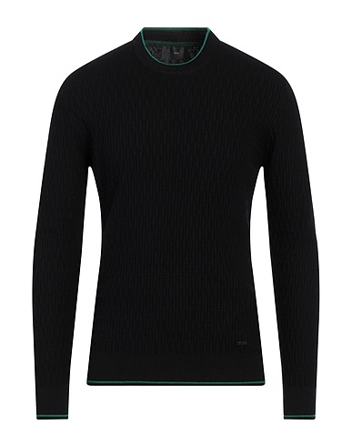 LIU •JO MAN Pullover Nero 41% Cotone, 28% Poliestere, 13% Poliammide, 13% Acrilico, 5% Lana