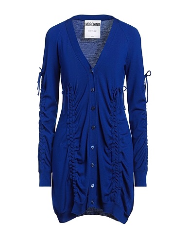 MOSCHINO Cardigan COUTURE Bright blue 100% Virgin Wool