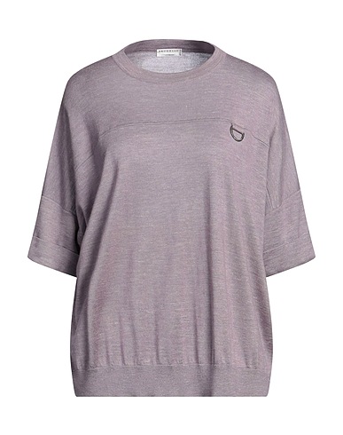 BRUNELLO CUCINELLI Sweater Mauve 40% Cashmere, 30% Silk, 30% Hemp, Brass