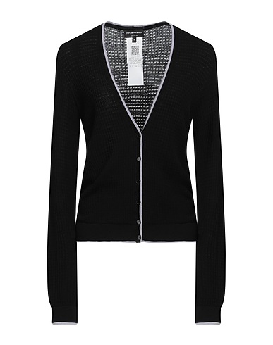 EMPORIO ARMANI Cardigan Black 67% Viscose, 33% Polyester