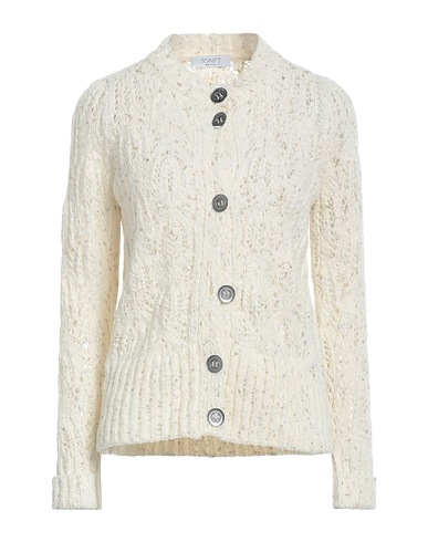 TONET Cardigan Ivory 46% Merino Wool, 27% Nylon, 22% Recycled cashmere, 5% Polyester