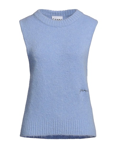 GANNI Pullover Blaugrau 52% Alpakawolle, 32% Polyamid, 13% Schurwolle, 3% Elastan