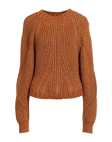 ALBERTA FERRETTI Jumper Brown 47% Viscose, 35% Wool, 18% Polyester, Polyamide, Elastane