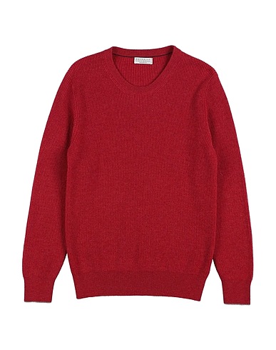 BRUNELLO CUCINELLI Maglia in Cachemire Mattone 100% Cachemire