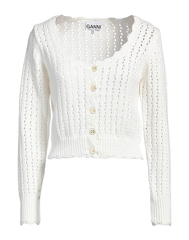 GANNI Cardigan White 100% Organic cotton