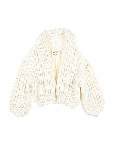 DOUUOD Cardigan White 85% Cotton, 15% Merino Wool